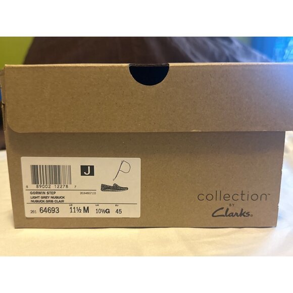 Clarks Men's Gorwin Step Slip on Loafer Shoes - Light Gray, Size 11.5 - Picture 2 of 4